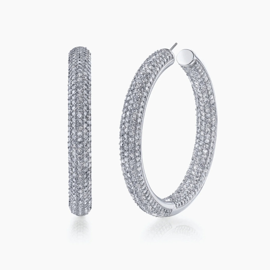 The Diamond Pave Hoop Earring