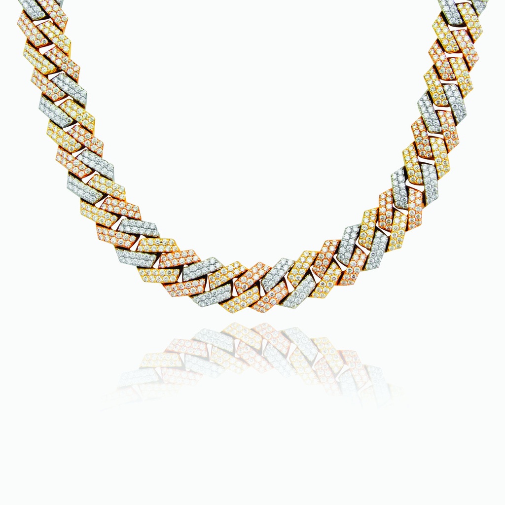 The Tri-Tone Cuban Necklace