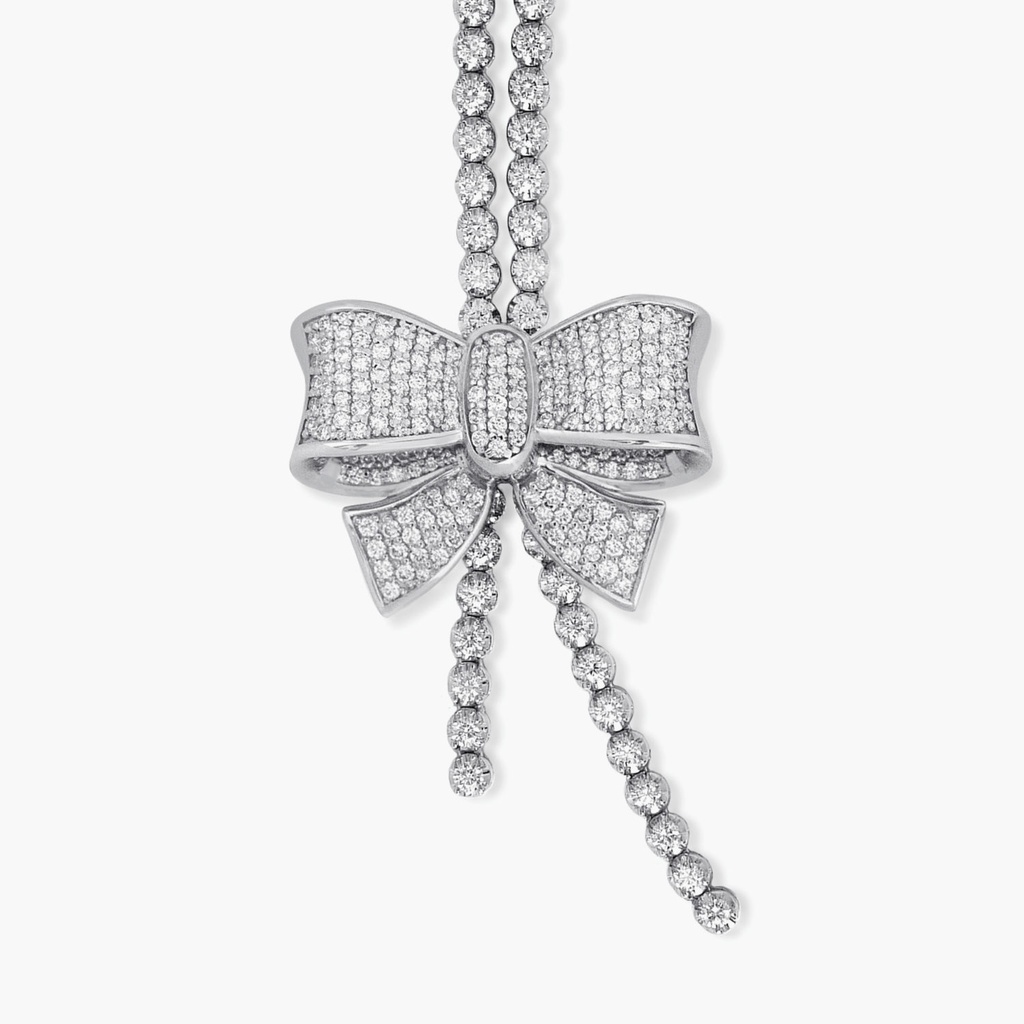 The Bow Diamond Prong Chain