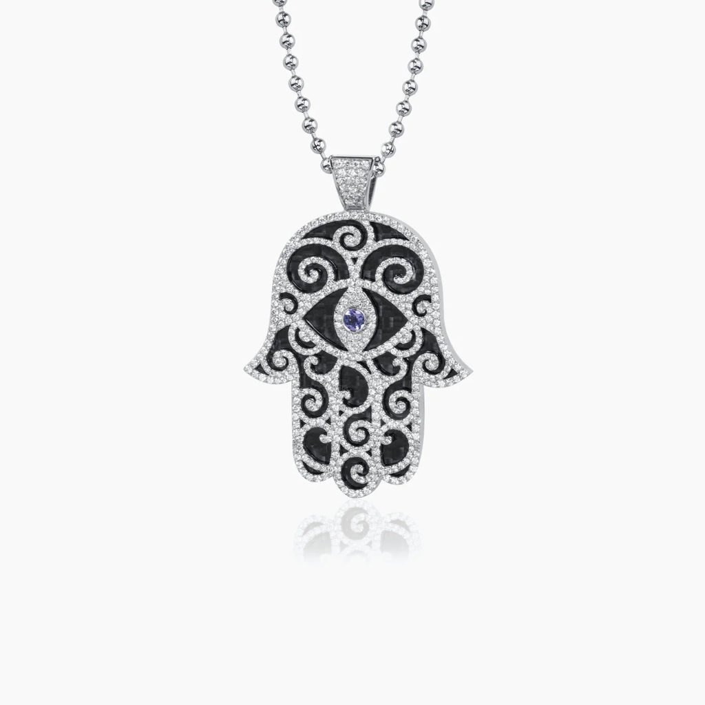 The Hamsa Carbon Fiber Pendant