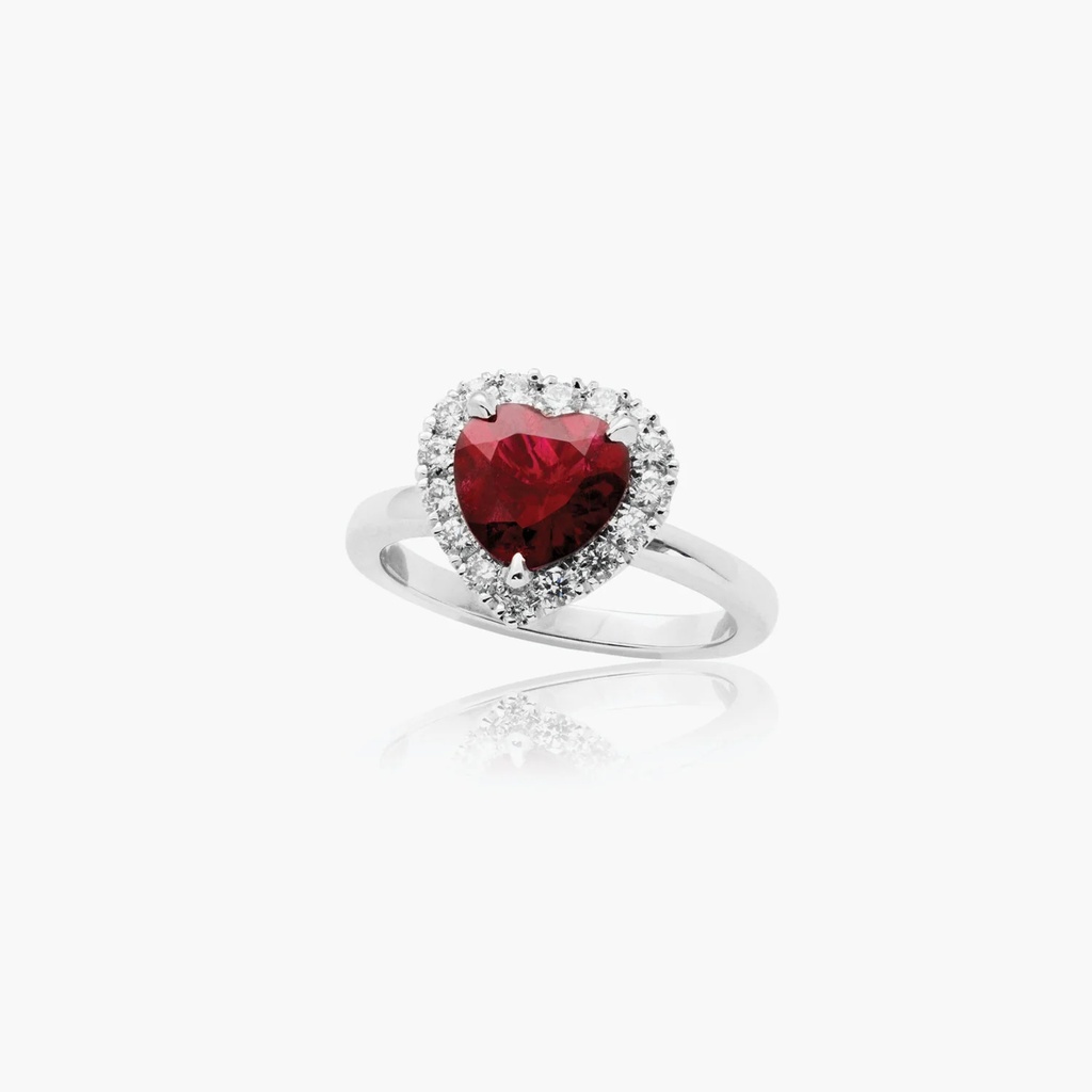 The Rubellite Heart Ring
