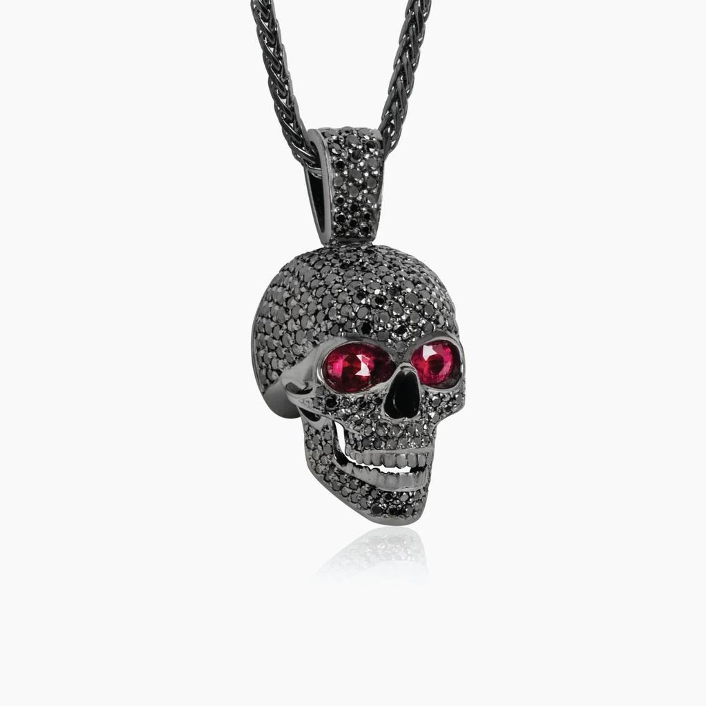The Ruby Eye Skull Pendant