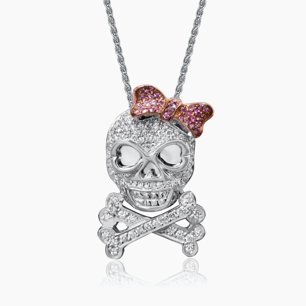 The Skull With Bow Pendant