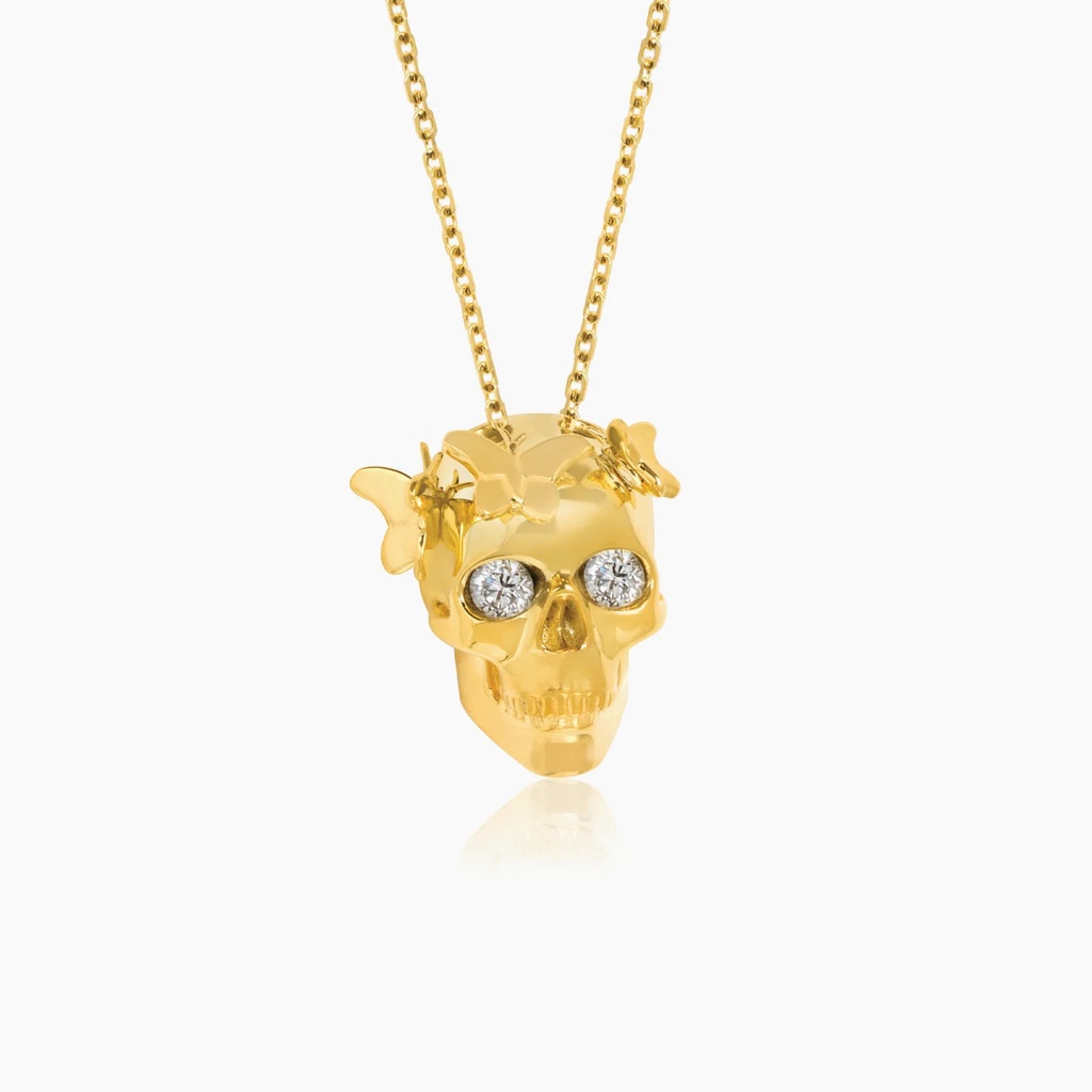 The Skull With Butterflies