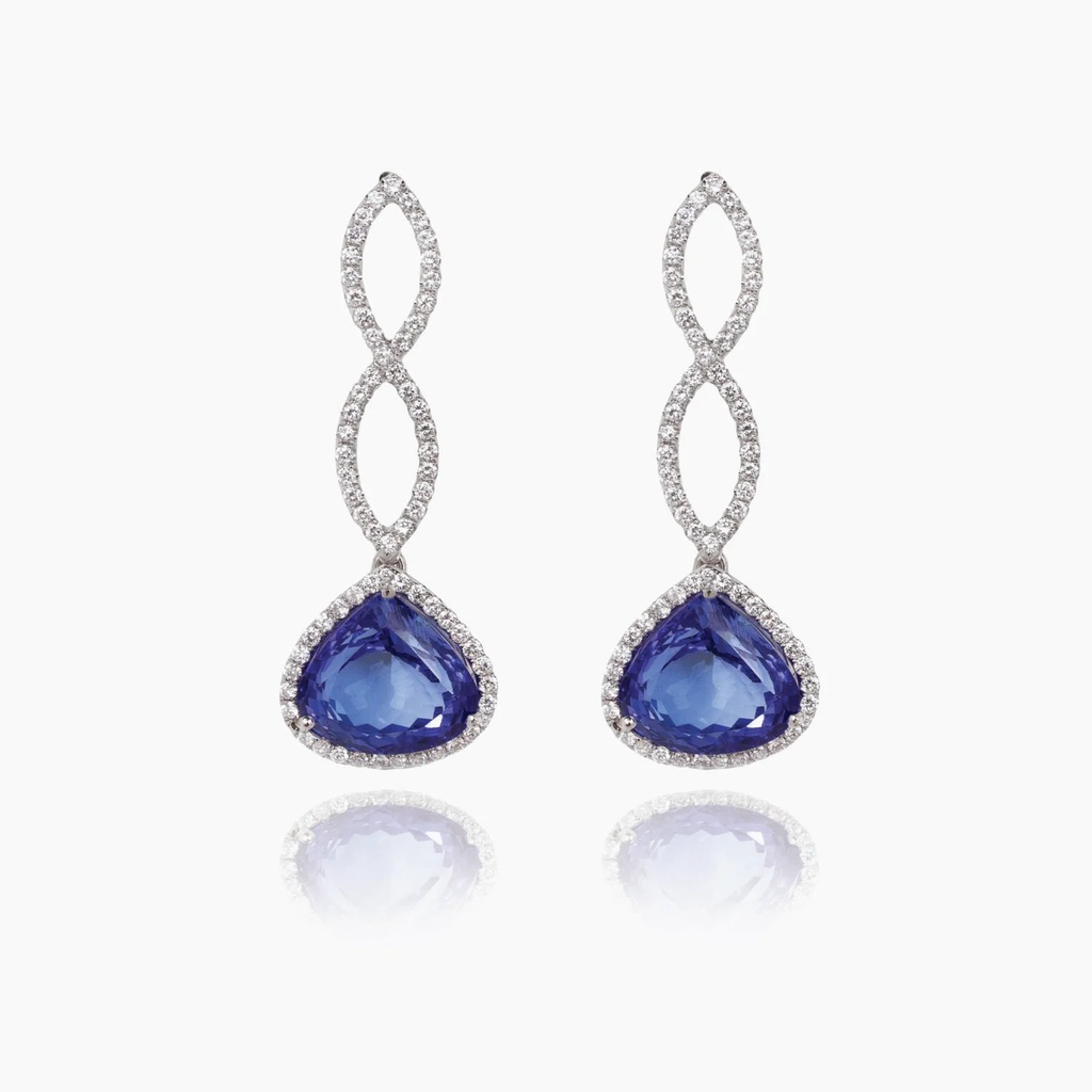 The Trillion Cut Drop Earrings
