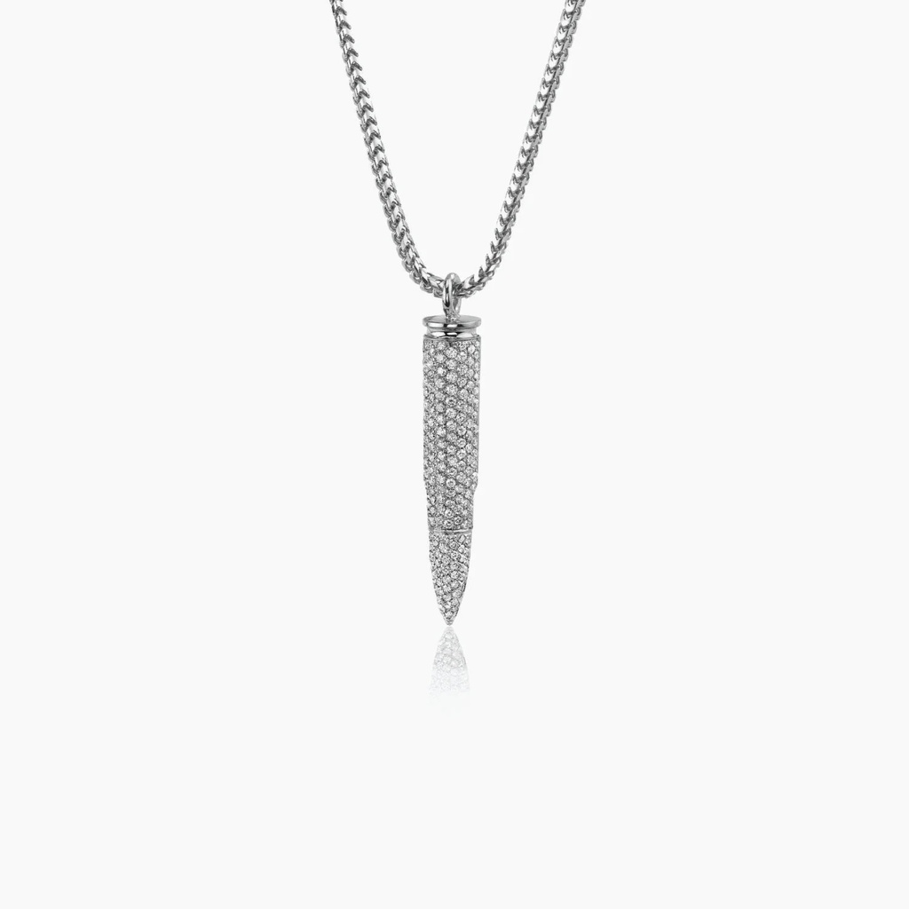 The White Kalashnikov Bullet Pendant