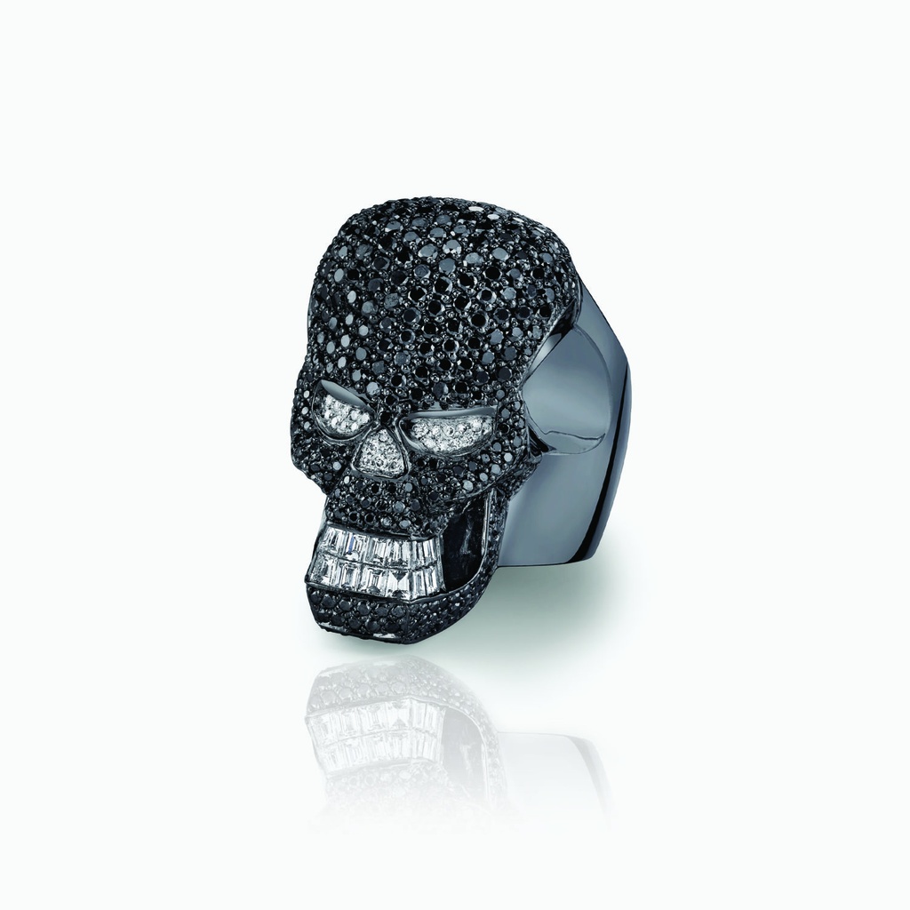 The Baguette Skull Ring