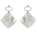 White Gold Capri Disc Earrings
