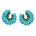 White Gold Capri Flat Hoop - Tsavorite