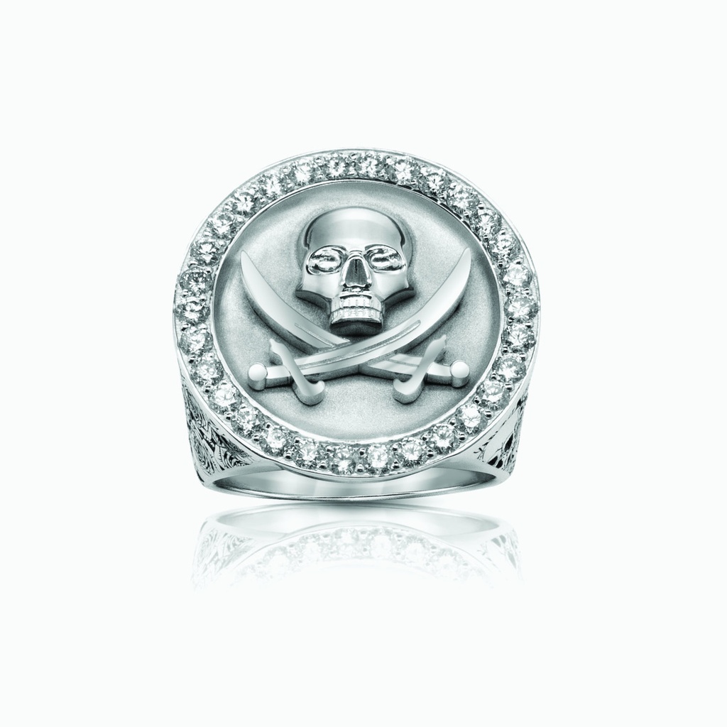 The Skull And Sword Medallion Ring