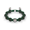 Shamballa Jewels White Gold Diamond 10mm Braided Bead Bracelet