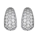 White Gold Dome Huggie Earring