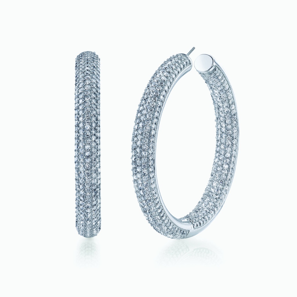 The Diamond Pave Hoop Earring