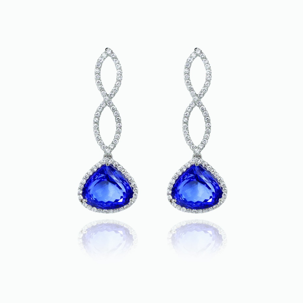 The Trillion Cut Drop Earrings