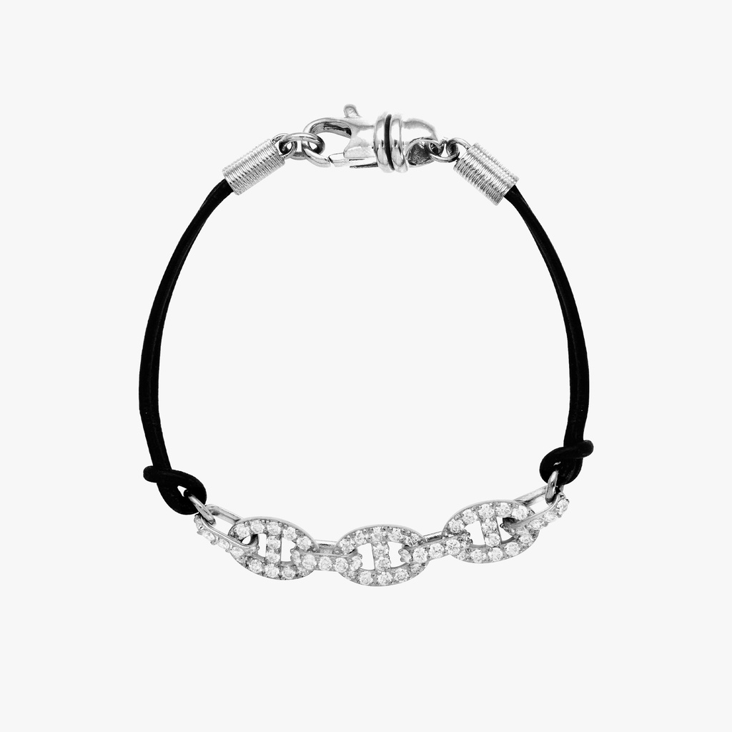 The Mariner Link Leather Bracelet
