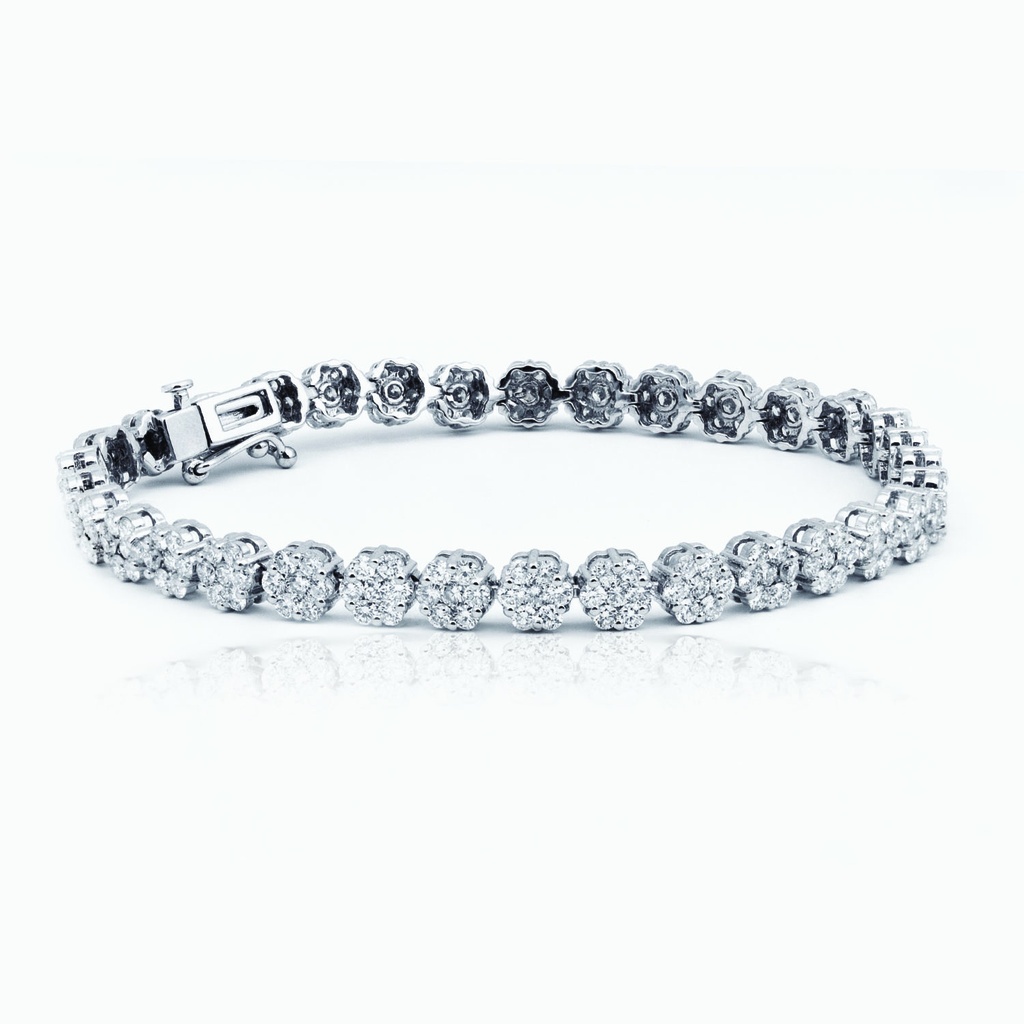 The Diamond Cluster Tennis Bracelet