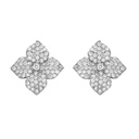 White Gold Fiore Large Flower Earrings