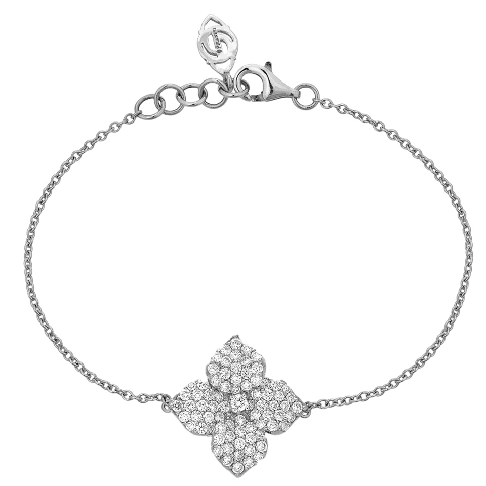 White Gold Fiore Small Flower Bracelet