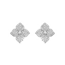 White Gold Fiore Small Flower Earrings