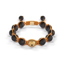 Shamballa Jewels Yellow Gold Diamond 10mm Braided Bead Bracelet