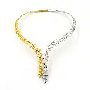 Fancy Yellow & White Diamond Cocktail Necklace