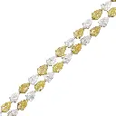 Fancy Yellow & White Diamond Pear Shape Tennis Bracelet