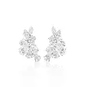 White Gold Mixed Cut Diamond Earrings