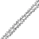 White Gold Mixed Cut Diamond Tennis Bracelet