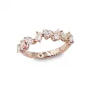 Rose Gold Mixed Shape Half Eternity Ring