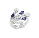 White Gold Diamond & Sapphire Cocktail Ring