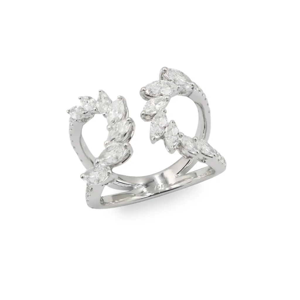 White Gold Diamond Cocktail Ring