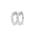 White Gold Pear Shape Hoop Earrings