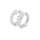 White Gold Heart Shape Diamond Hoop Earrings