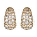 Yellow Gold Dome Huggie Earring