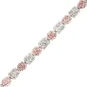 Pink & White Diamond Cocktail Bracelet