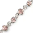 White & Rose Gold Fancy Halo Bracelet