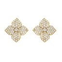 Yellow Gold Fiore Large Flower Earrings