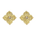 Yellow Gold Fiore Large Flower Earrings - Yellow Sapphire