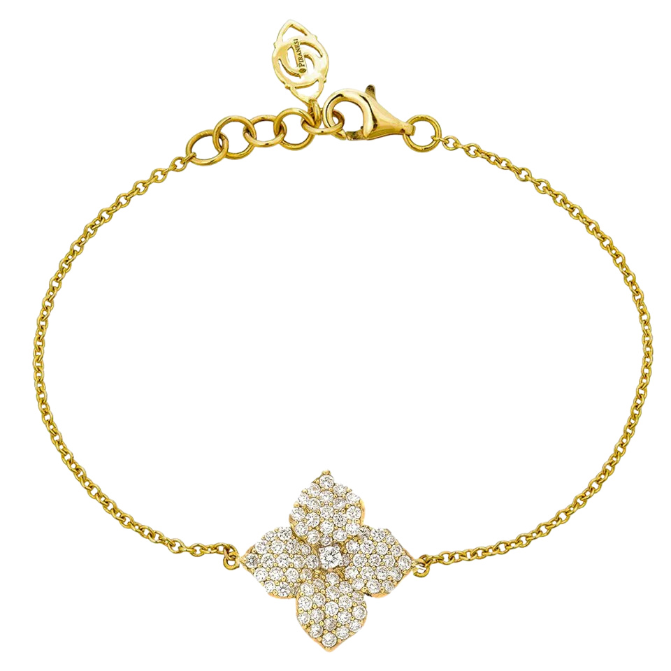 Yellow Gold Fiore Small Flower Bracelet