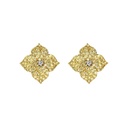 Yellow Gold Fiore Small Flower Earrings - Yellow Sapphire