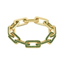 Yellow Gold Link Bracelet - Tsavorite
