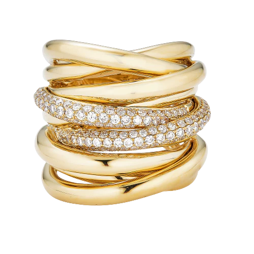 Yellow Gold Oro Wave Ring