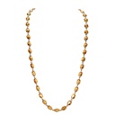 Yellow Gold Pietra Oval Chain Necklace - Yellow Citrine