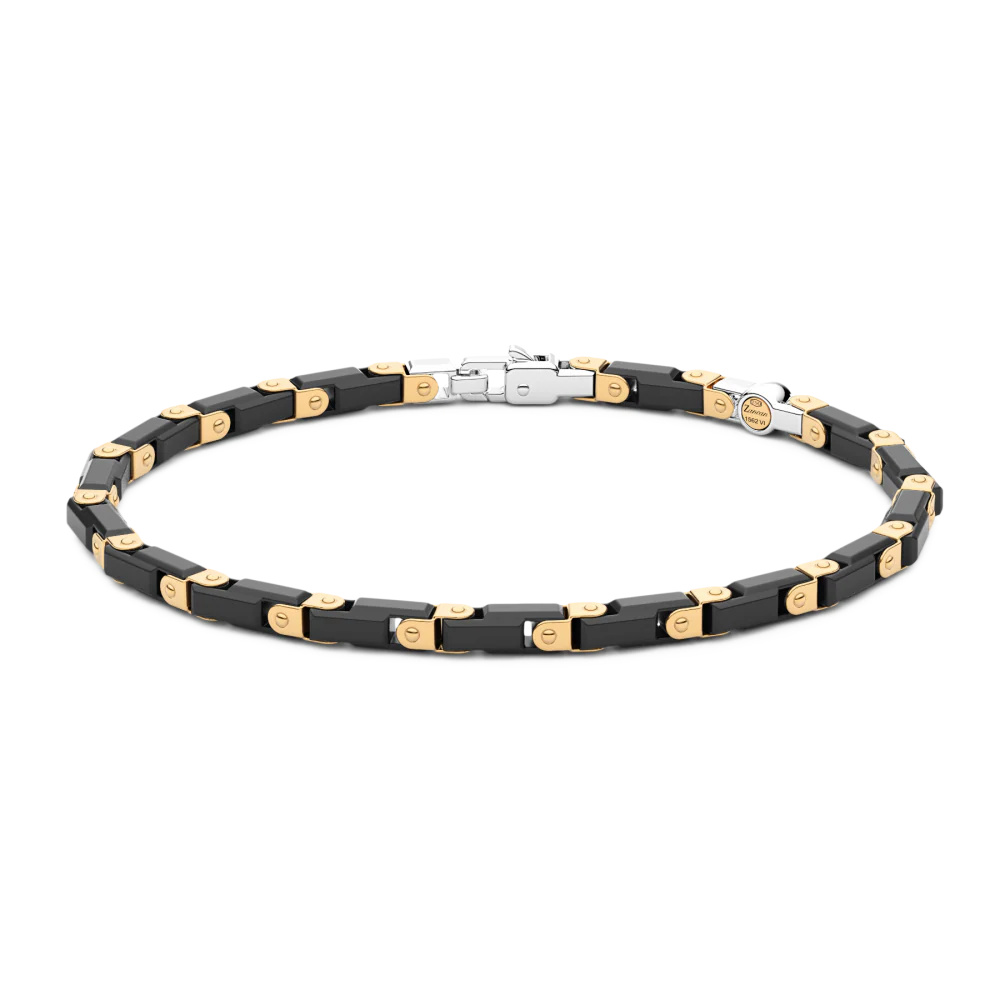 Zancan 18K Gold And Black Ceramic Bracelet