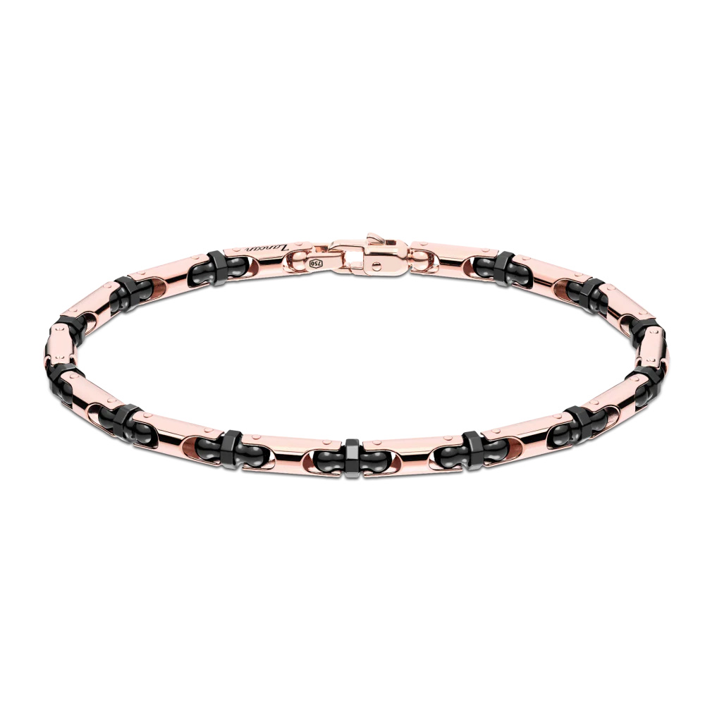 Zancan Bracelet In 18K Gold And Black Ceramic