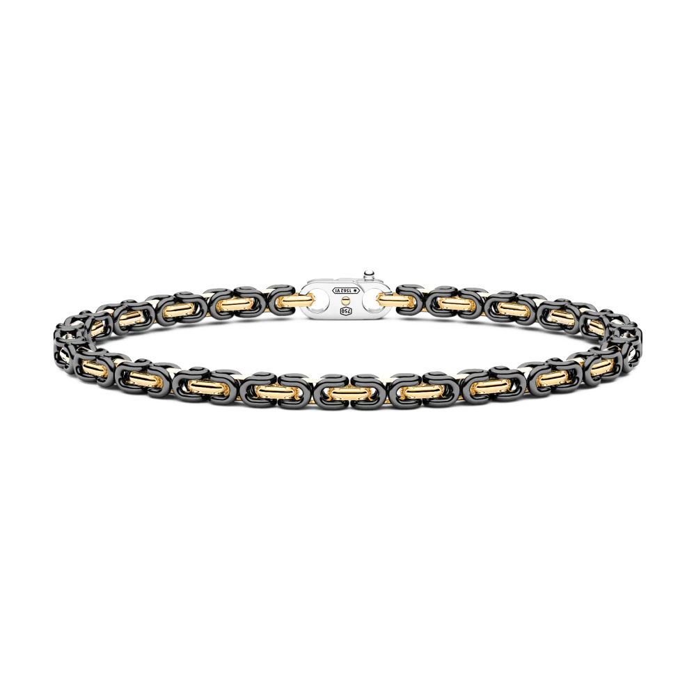 Zancan Bracelet In 18K Gold And Black Ceramic