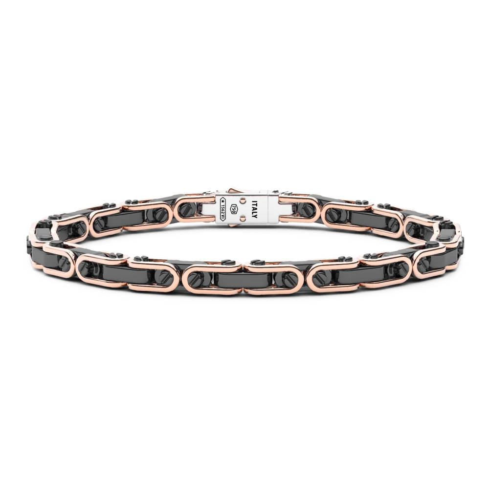 Zancan Bracelet In 18Kt Gold And Black Ceramic