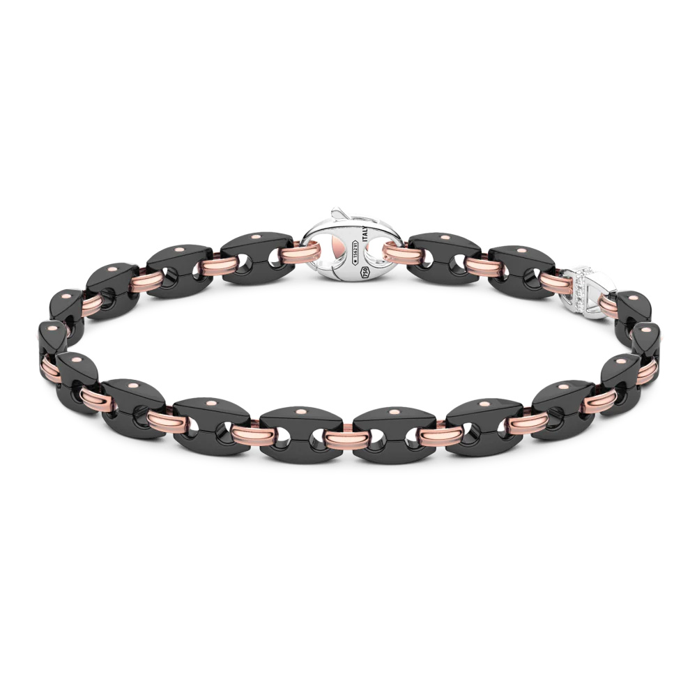 Zancan Bracelet In 18Kt Gold And Black Ceramic