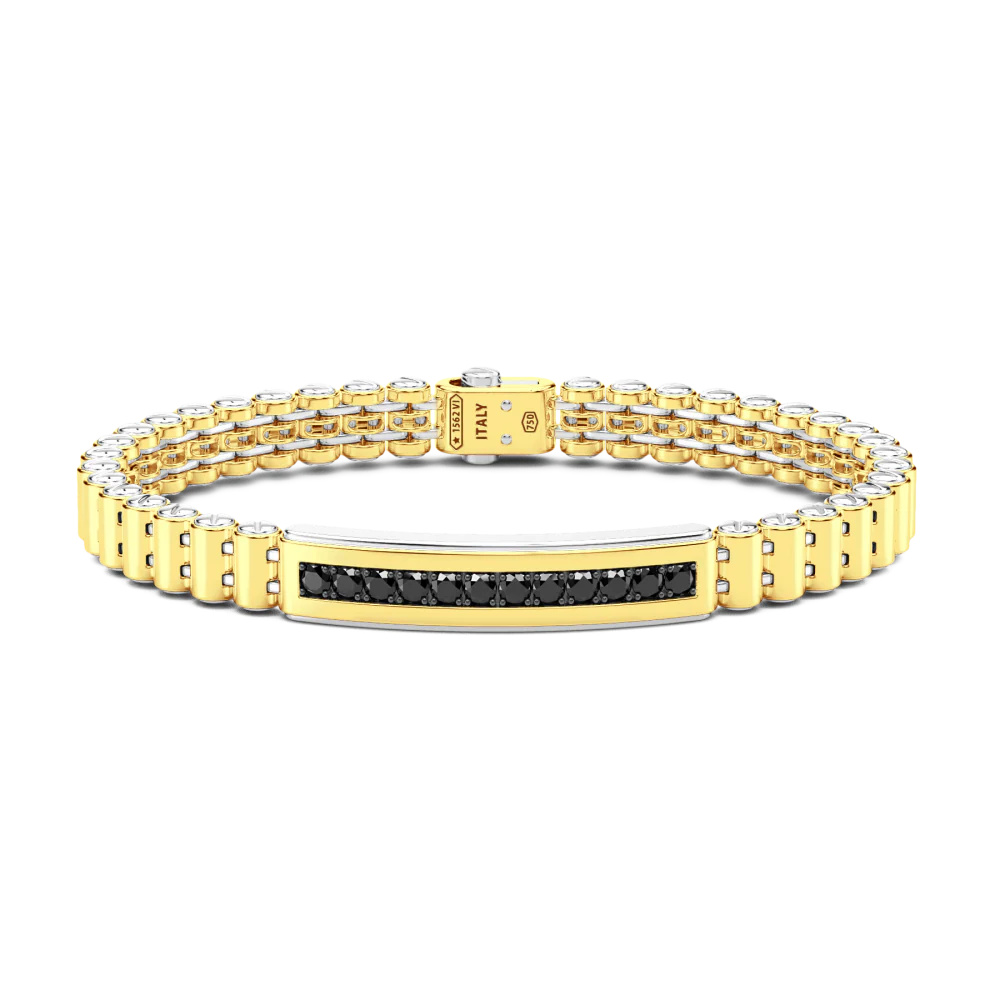 Zancan Bracelet In 18Kt Gold And Black Diamonds