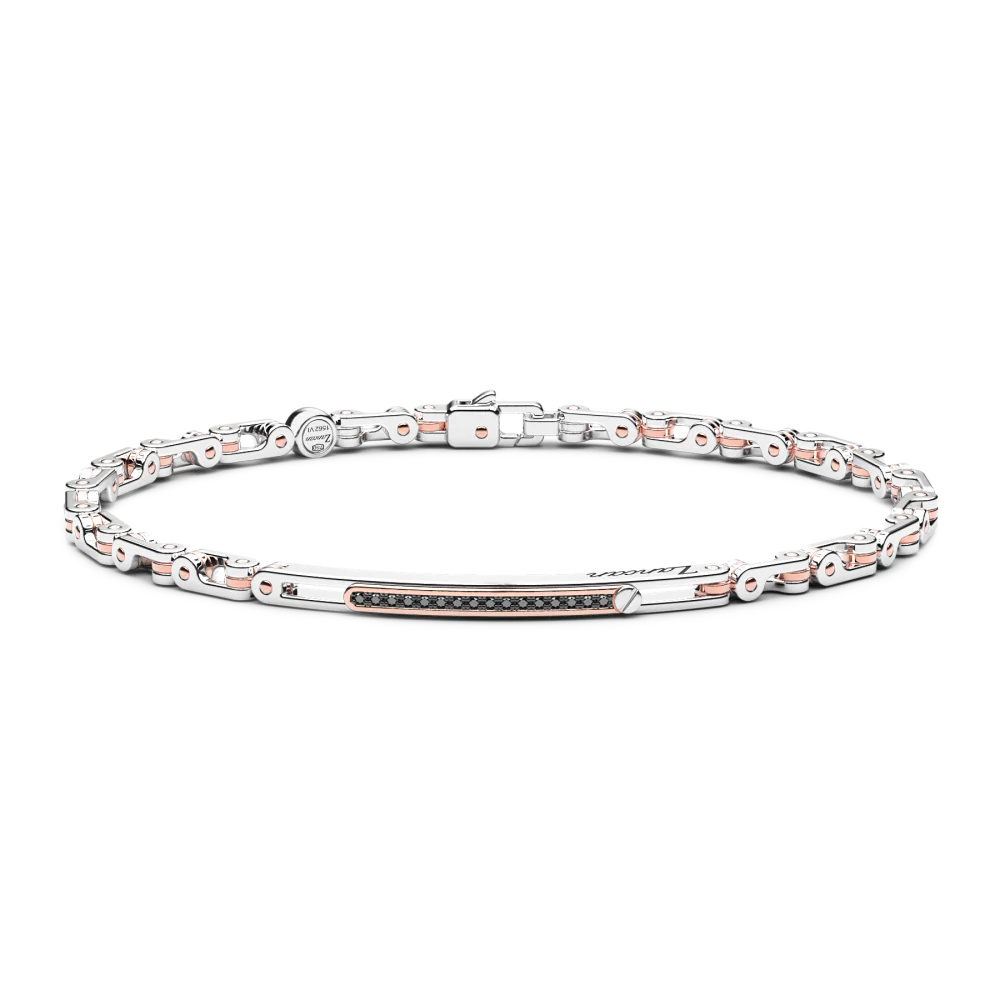 Zancan Bracelet In 18Kt Gold With Black Diamonds